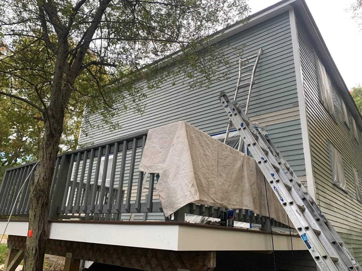 Older Massachusetts home with painted wood trim that may contain lead paint